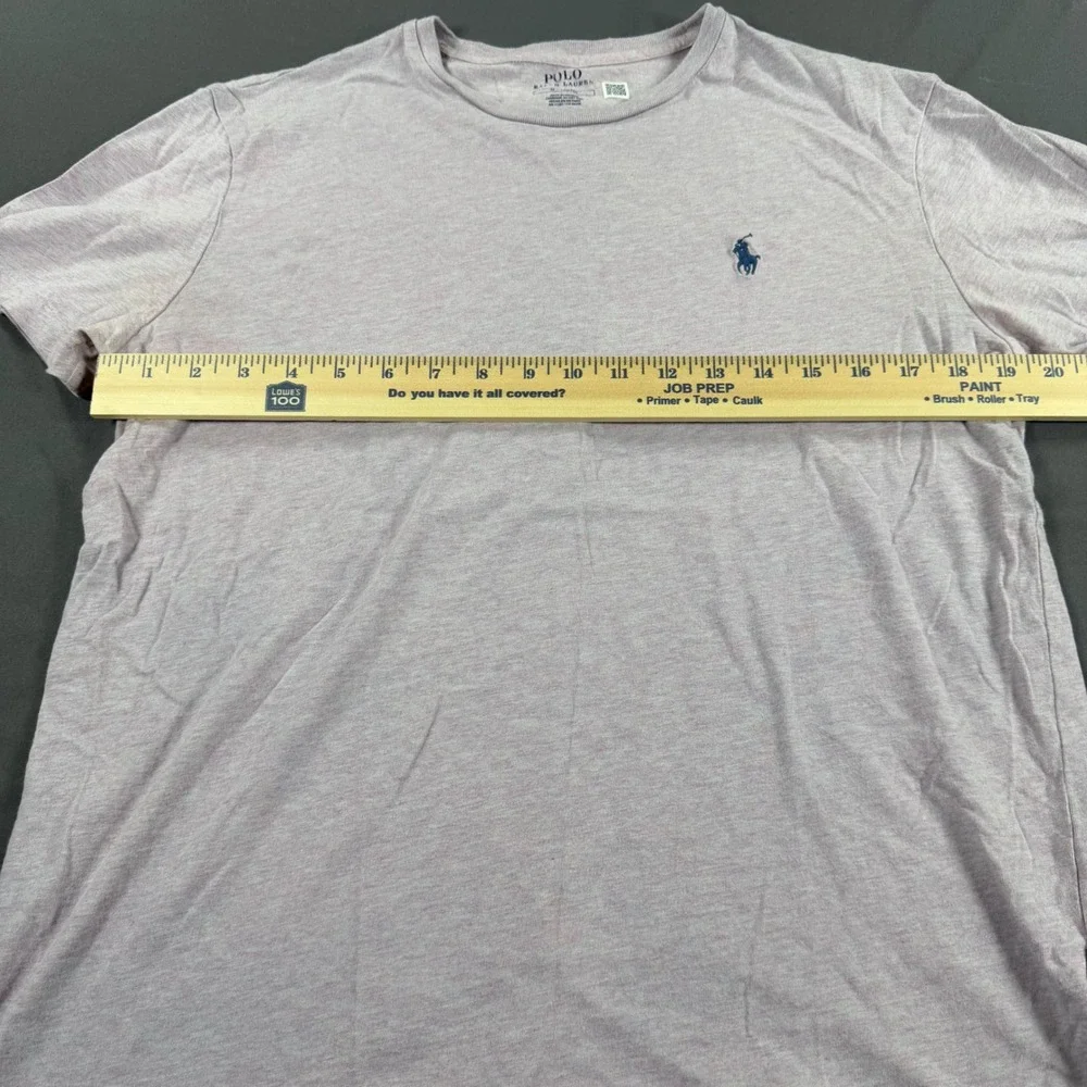 Polo‎ Ralph Lauren Mens Medium Pink Heathered Crewneck Short Sleeve T-Shirt Pony